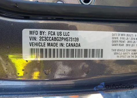 2023 Chrysler 300 300S z USA, uszkodzony, nr VIN 2C3CCABG2PH573139